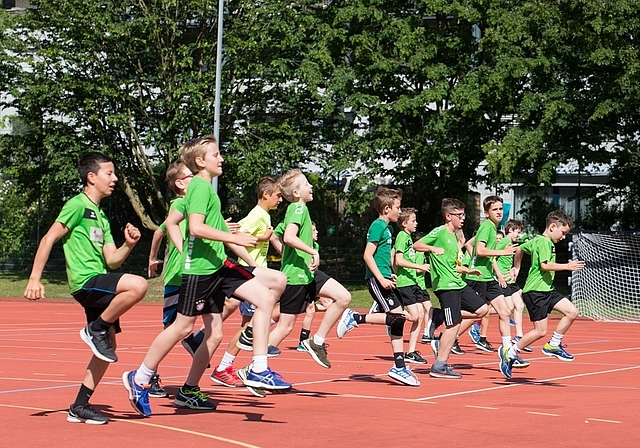 85 Juniorinnen und Junioren trafen sich Anfang Juni zum ersten Trainingscamp des HV Olten. (Bild:  ZVG)