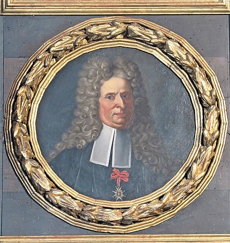 Portrait des Beat Jakob II. Zurlauben auf dem Epitaph in der Kapelle zu Zug.