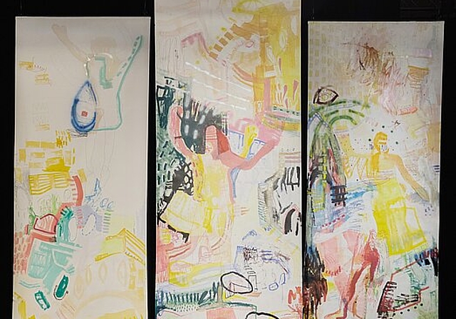 Für ihr Triptychon wurde die Basler Künstlerin Stella Maris mit dem Bargeldpreis ausgezeichnet. (Bild: ZVG)