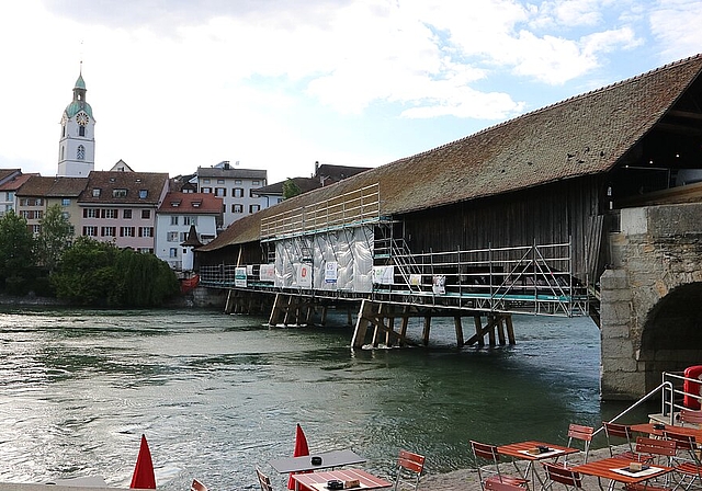 Die traditionelle Auffahrtsexkursion des Solothurner Heimatschutzes führt dieses Jahr nach Olten zur alten Holzbrücke. (Bild: mim)
