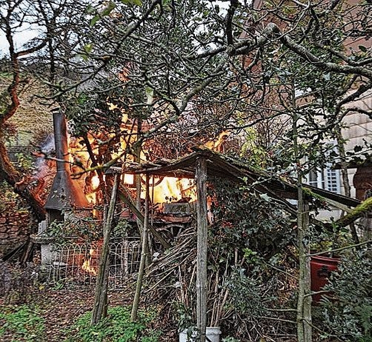 In Trimbach brannte am vergangenen Samstag ein Gartenhaus. (Bild: ZVG)