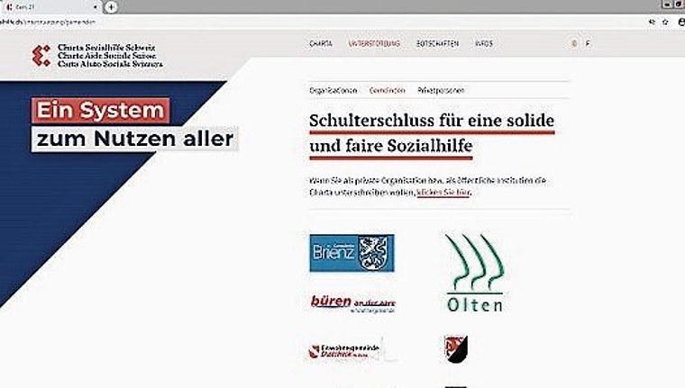 Olten hat die Charta Sozialhilfe unterzeichnet. (Bild: Print Screen / ZVG)