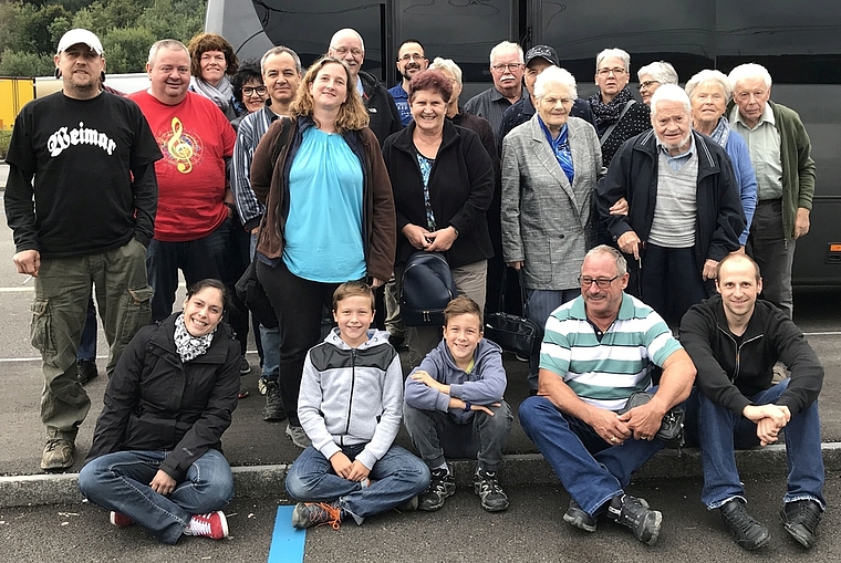 Die traditionelle Reise der Musikgesellschaft Trimbach führte ins Salzbergwerk im waadtländischen Bex. (Bild: ZVG)