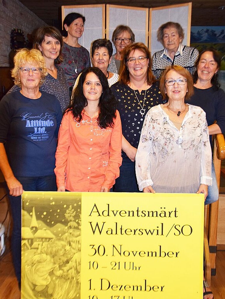 Die Frauen des «Märtchratte»-Vereins organisieren auch in diesem Jahr den traditionellen Adventsmärt. (Bild: ZVG)