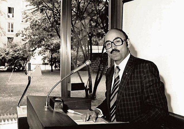 Hans Rudolf Lutz im Jahr 1978: Er war damals als Betriebsleiter des KKW Mühleberg bei der BKW tätig. (Bild: ZVG)
