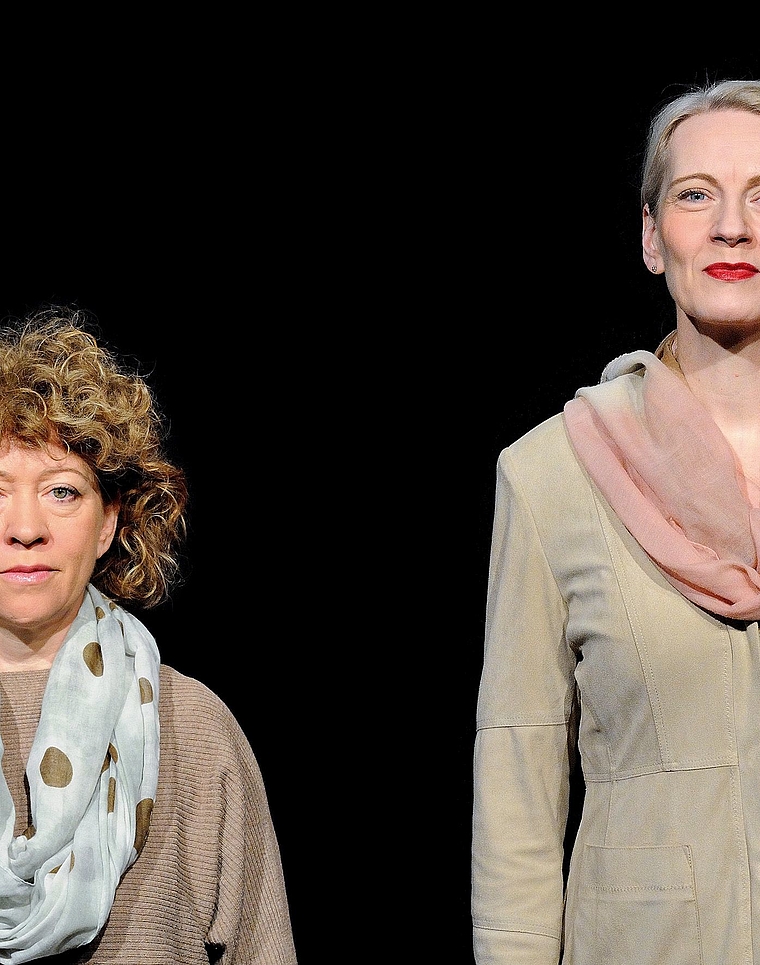 Am Freitag, 5. und Samstag, 6. April zeigen Marion Bach und Heike Ronniger ihr neues Programm «Mittendrin ist auch daneben» im Theaterstudio Olten. (Bild:  ZVG)