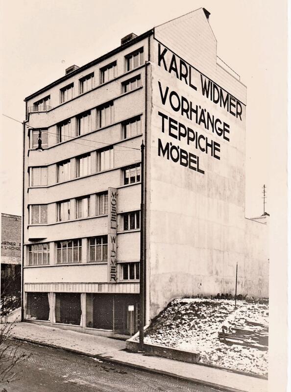 Das 1933 von Möbel Widmer erbaute Geschäftshaus an der Unterführungsstrasse 29.